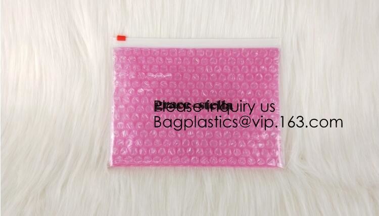 Colored PVC Film Bubble Bag/Special PVC k Bubble Bag/New Material Bubble Mailer With Zipper, bagease, bagplastics