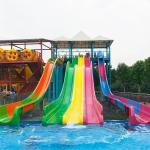 Solid Color Open Fiberglass Amusement Park Water Slide Tube For Aqua Park
