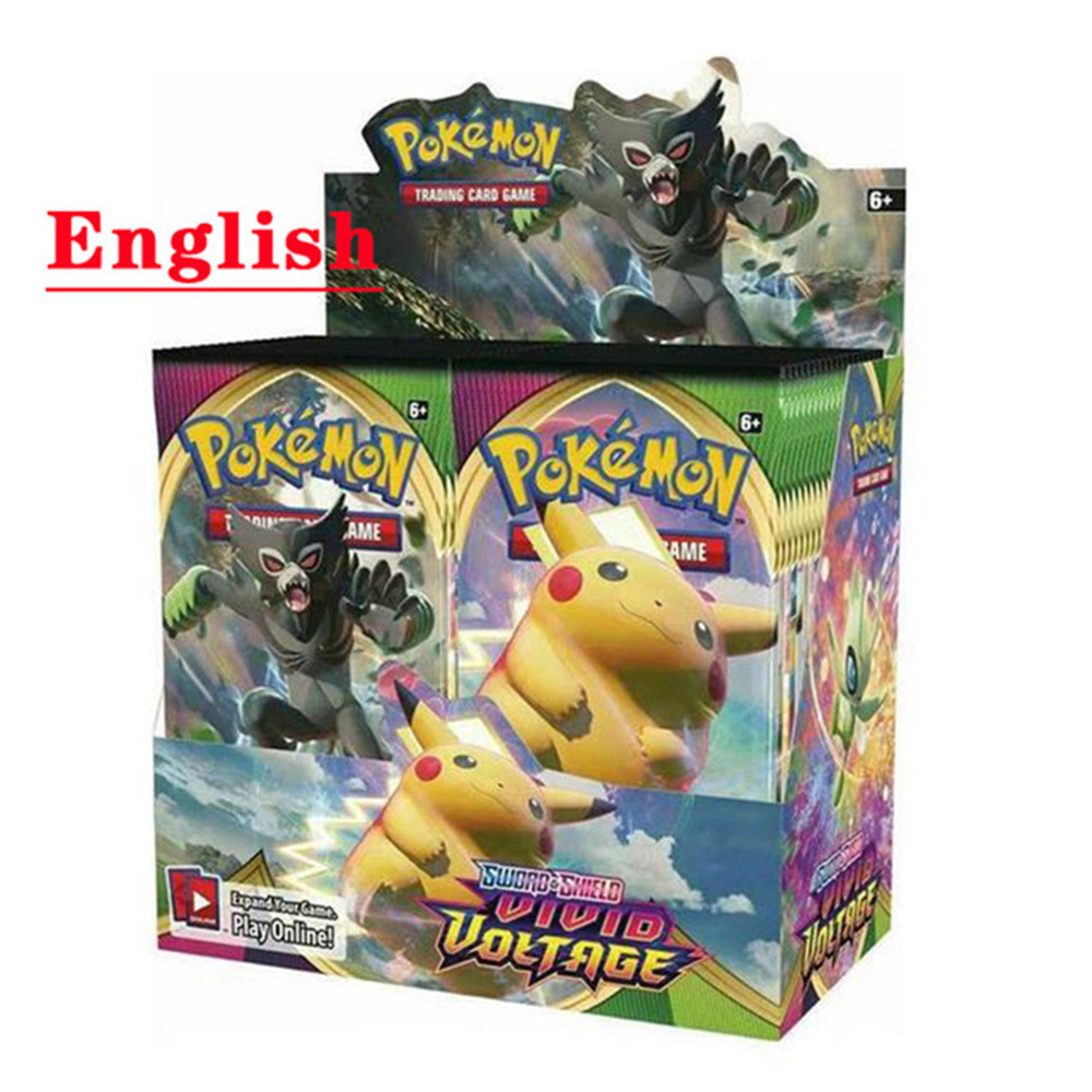English Version 360pcs/box Pokemoned Cards Booster Box With Customizable Card Back Design