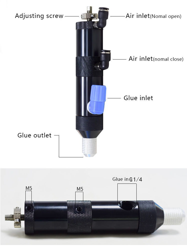Portable Micro Dispensing Valve Adjustable Needle Suck Back Glue Valve