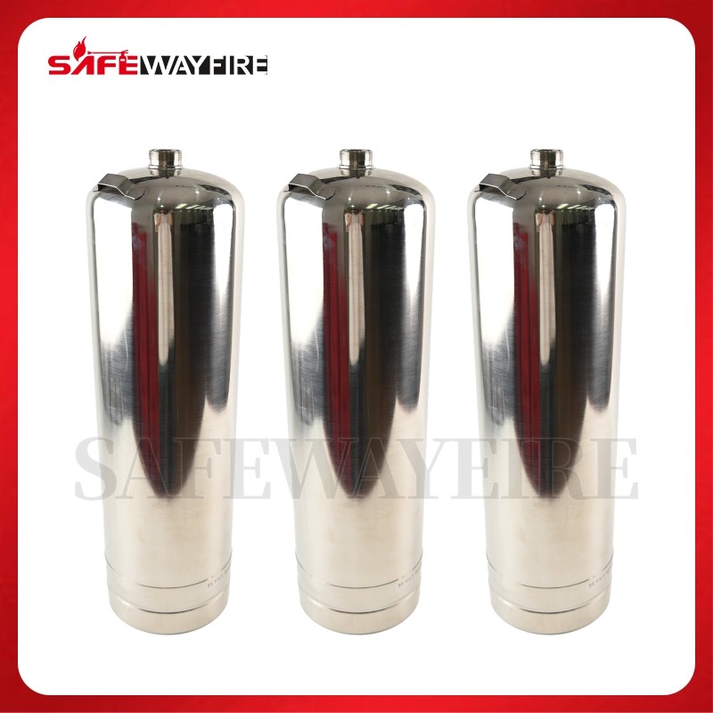 Red Empty Fire Extinguisher Cylinder 15MPa Various Capacity Stainless Steel Cylinder