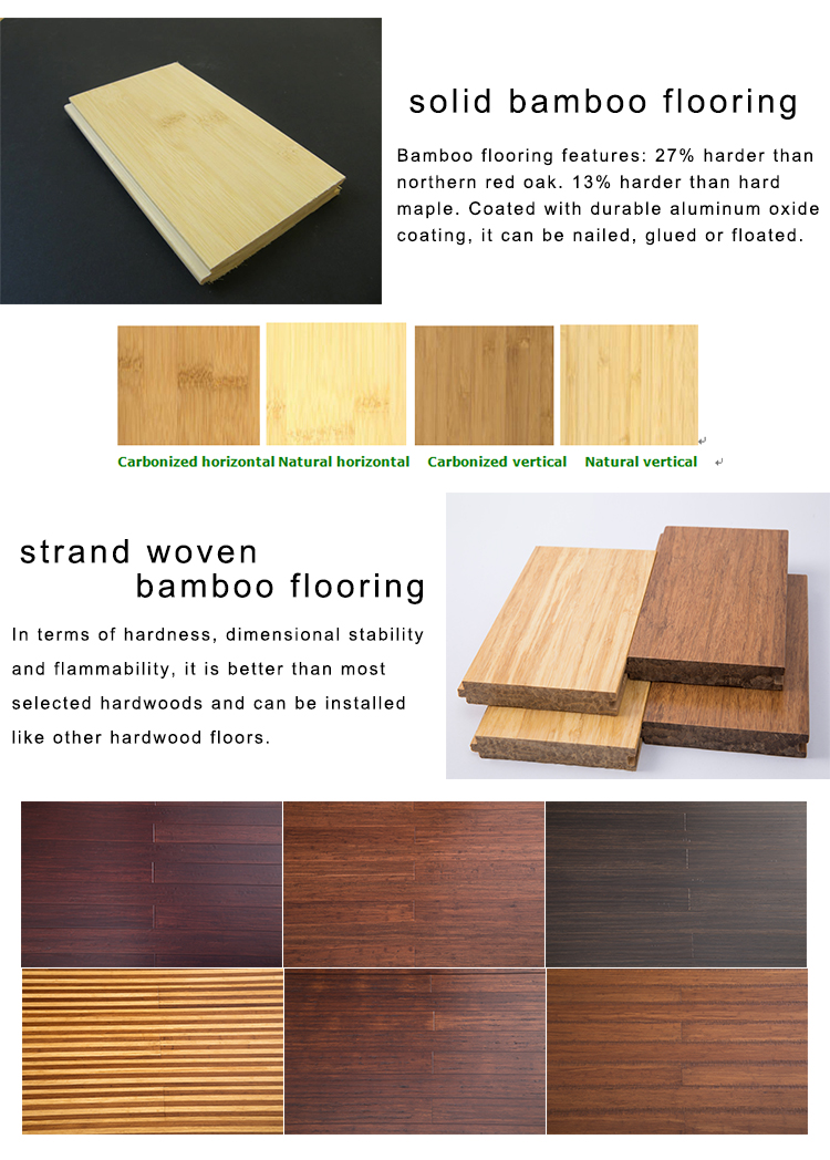 Natural Beauty Bamboo Floor Tiles 100% Bamboo Flooring For Interiors