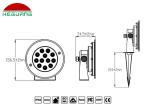 Outdoor Waterproof IP68 LED Spike Light , Insert Ground Lamp For Park Decoration