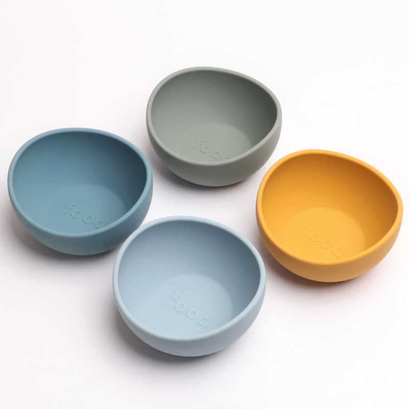 Silicone Bowl in Orange Pink Blue TV Shopping Pet Food Grade Navy Green or Yellow