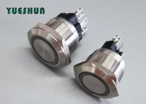 Quality 250VAC 1NO1NC IP67 Metal 25mm Led Push Button Momentary Switch wholesale