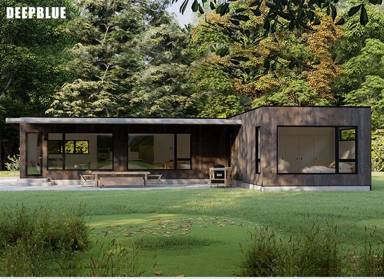 Prefab Luxury Contemporary Garden Studios With Light Steel Frame House kits