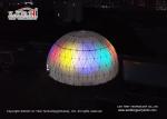 Steel Frame PVC Lighted Geodesic Dome / Geo Shelter Dome Tent