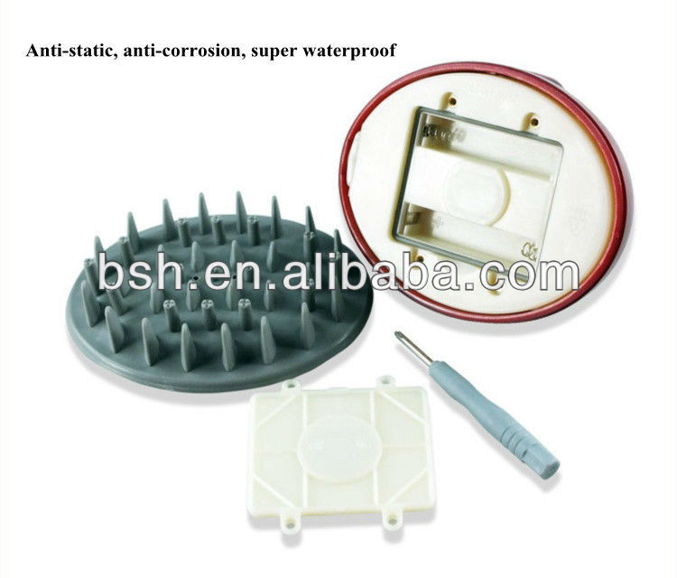 Watertight Scalp Massaging Shampoo Brush BF6002 Piano Finish Red Color