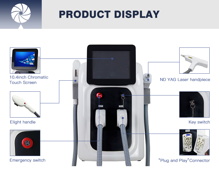 Portable E-light Photon Skin Rejuvenation IPL OPT permanent Hair Removal Machine 2 in 1