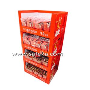 Quality Socks Store Cardboard POP Floor Display Stand wholesale