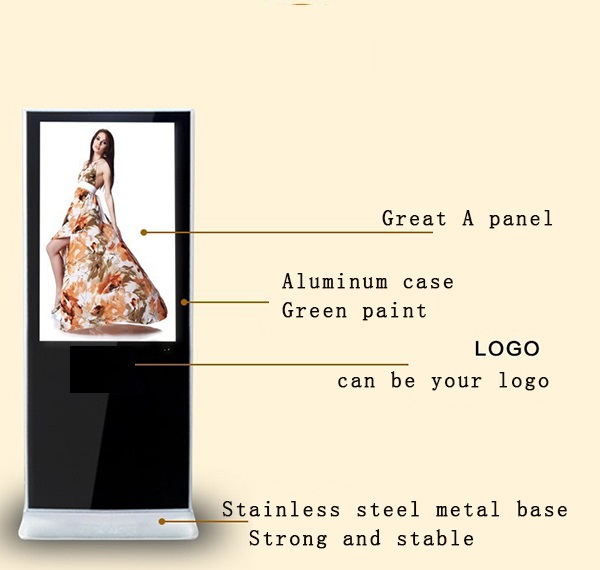 47” floor standing advertising player 3G/WIFI/Lan, Suitable Hotel/ supermarket
