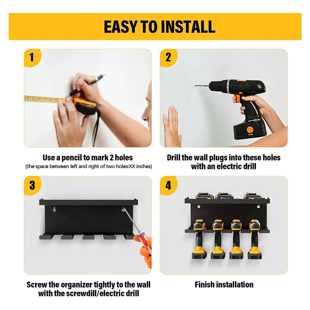 Customized Logo Accepted Heavy Duty Tool Storage Organizer Holder Floating Tool Shelf