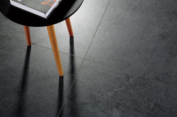 24''X24'' Bedroom Porcelain Tiles Black , Slip Resistant Rustic Outdoor Tiles