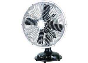 Quality Modern 12&quot; Oscillating Retro Metal Desk Fan 3 Speeds Low Noise 110V 60Hz 35W wholesale