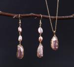 Natural Baroque Pearl necklace natural metallic baroque pearl necklace special