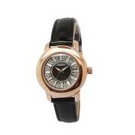 Black Stainless Steel Leather Quartz Watch Jewerly Luxury For Ladies