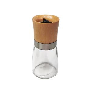 Quality Wooden 132mm 206g 170ml Salt And Pepper Spice Grinder Mill wholesale