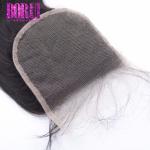 All Color Human Hair Lace Closure 4x4 With Baby Hair Natural Color Transparent