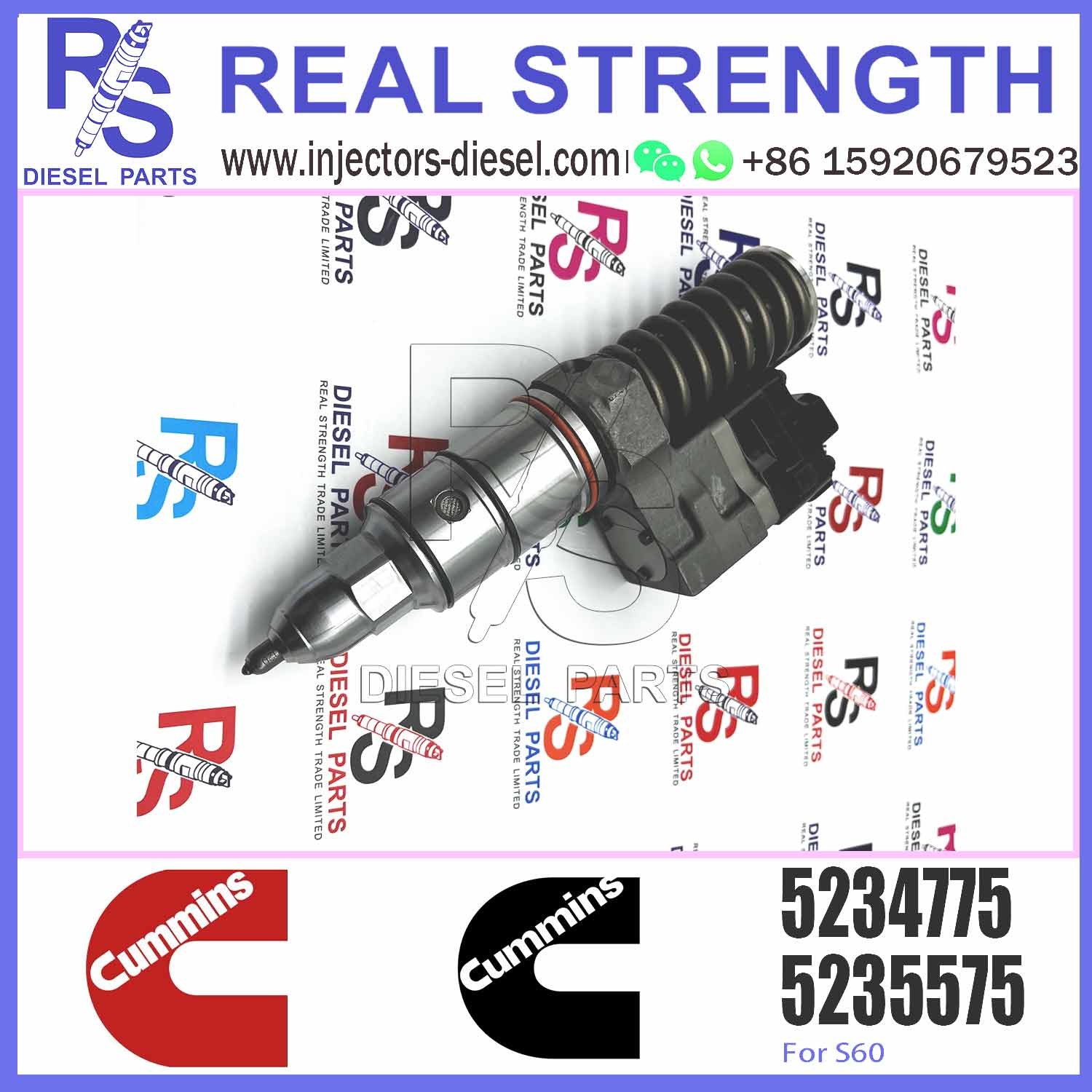 D-etroit 12.7L SERIES S60 N2 Common Rail Diesel Fuel Injector 5237820 5234775 5234785 5234935 5235605 5237045 5237821
