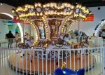 3KW Up Transmission Carousel Amusement Ride , 12 Seats Luxury Carousel Horse