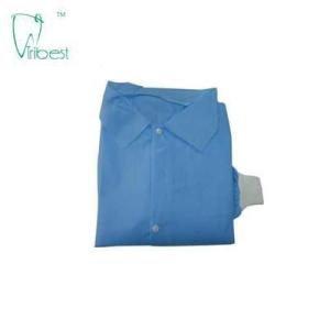 Quality Blue Knitted Cuff Disposable Non Woven Isolation Gown wholesale