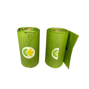 Quality green Biodegradable Dustbin Bags Waterproof Compostable Garbage Bags 15mic wholesale