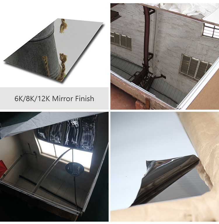 316 PVC Coating Mirror Polished Stainless Steel Sheet AISI 1219mm Width
