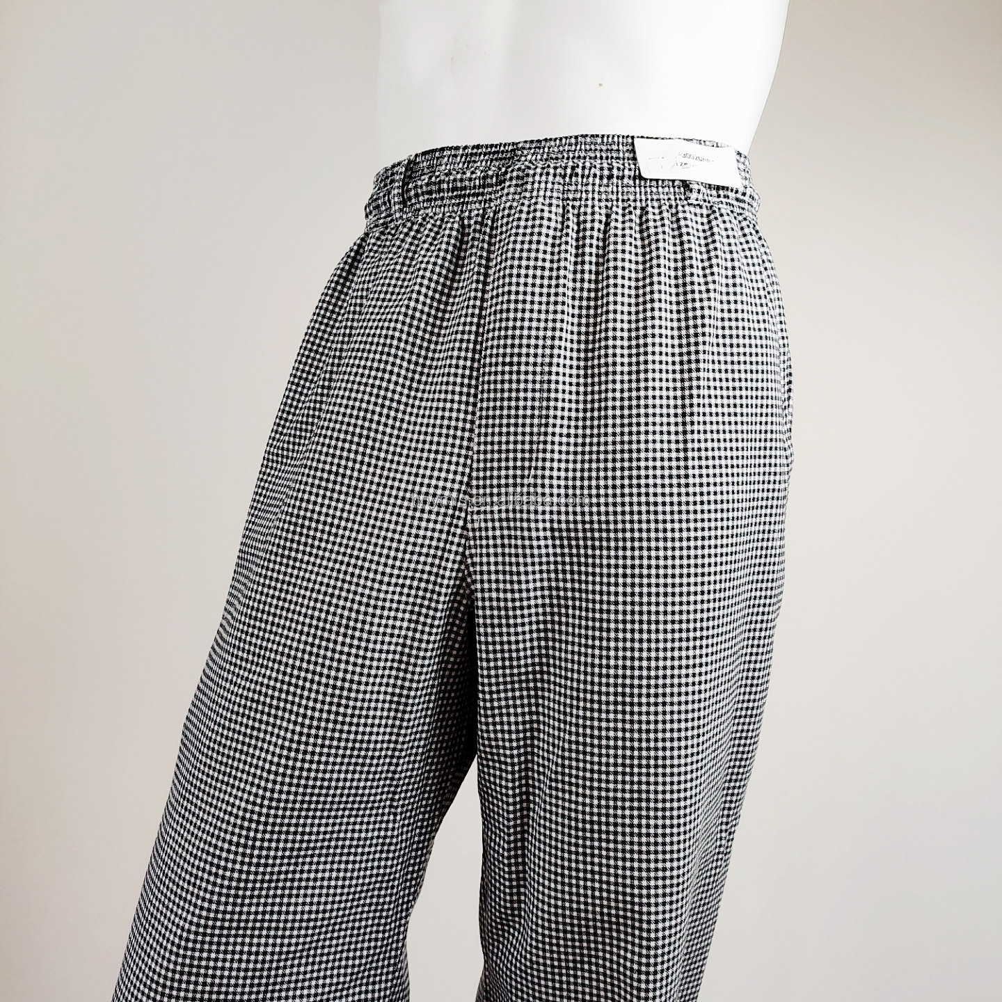 High quality popular fashionable Yarn dyed checked chefs pants uniform classic restaurant uniform for waiter