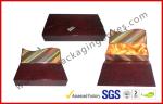 Leather Rigid Gift Boxes For Luxury Gift Packing , Embossed Foldable