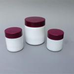 150mm Height 50g Frosted Amber Cosmetic Glass Jars With Lids