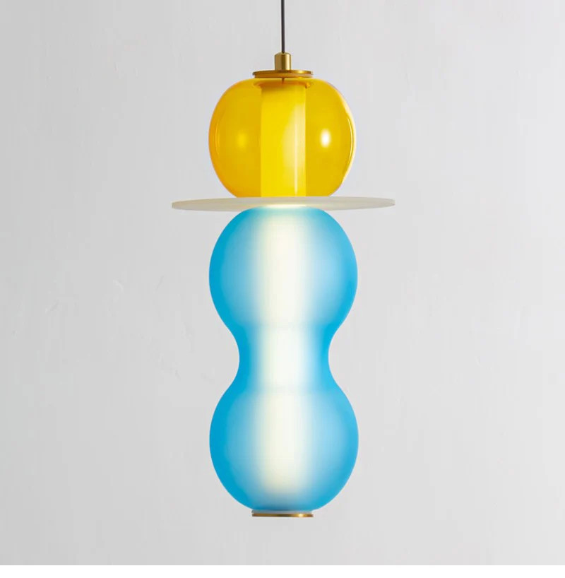 Scandinavian glass pendant lights Minimal colorful lampshade bedside lamp(WH-AP-582)