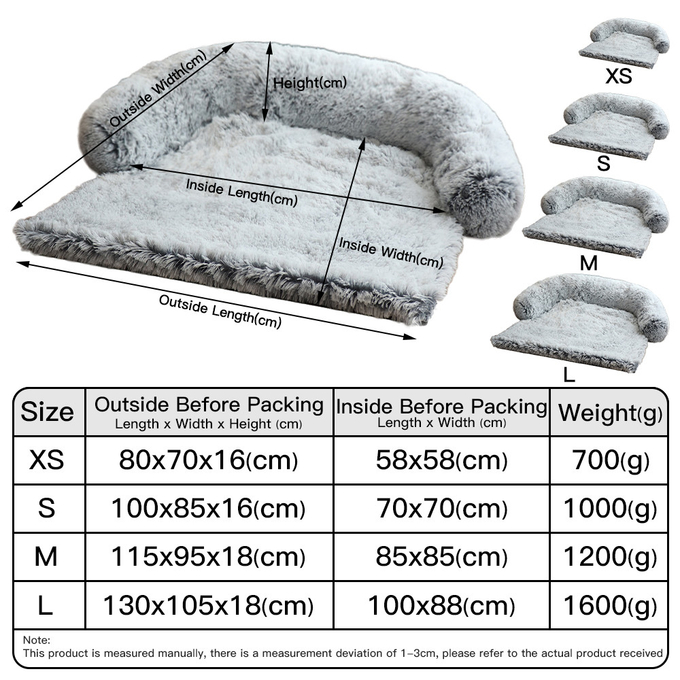 600g Dog Sofa Mat Removable Large Size Anti Skid Waterproof