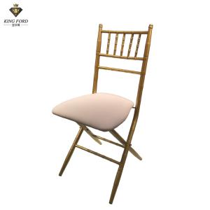 Quality Commercial Folding Chiavari Dining Chair For Wedding With Cushion wholesale