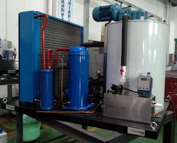Durable Seawater Flake Ice Machine With Aluminum Brass Anticorrosion Seawater