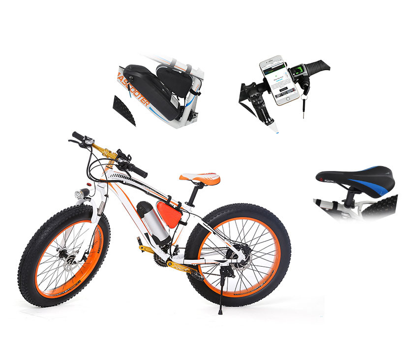 48V 10.4AH Sumsang Lithium Battery 2 Wheel Electric Bike 350W High Rate Motor 26 Inch