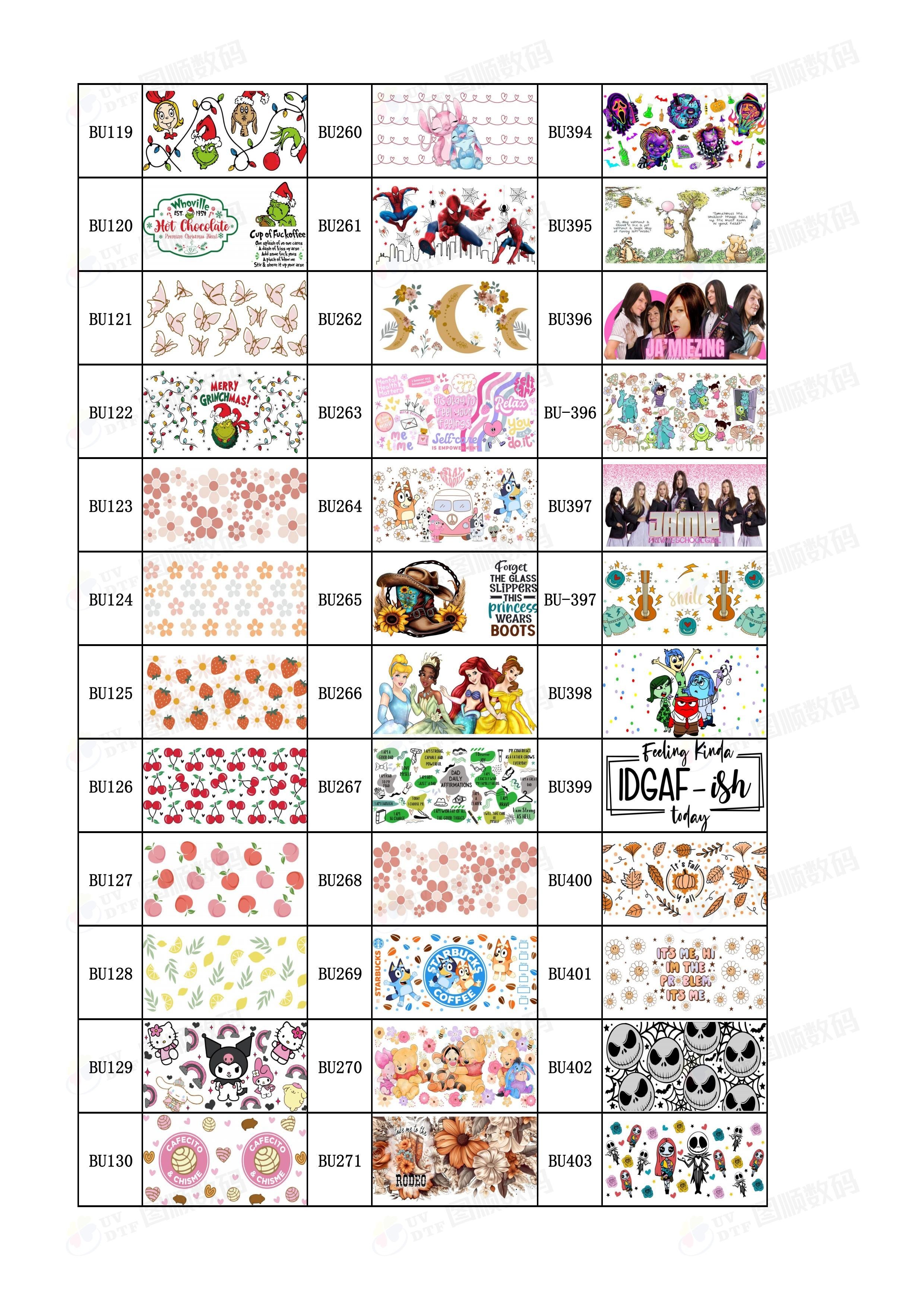 Stretchable UV DTF Cup Wrap Transfers Label Waterproof 16oz 24oz 20oz 40oz