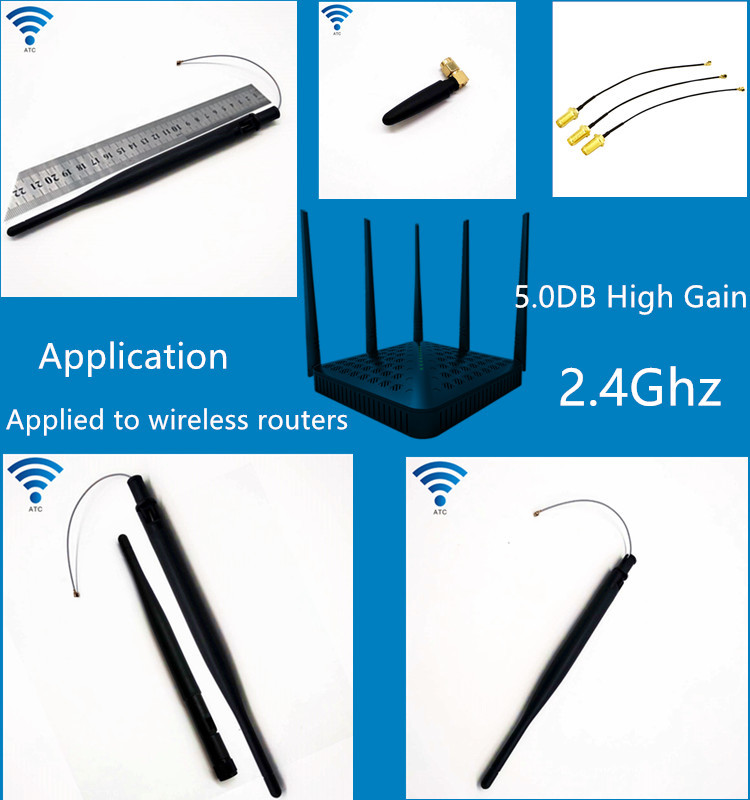 2400-2500Mhz Omni Directional Antenna Wifi 5.0 High Gain 2.4ghz Vertical Polarization