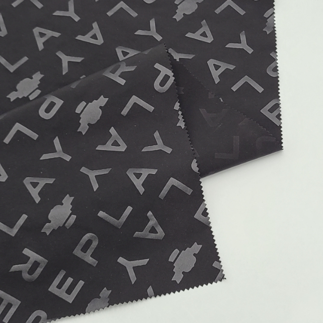 75D Embossed Graphic Print Fabric 58in Polyester Memory Printing