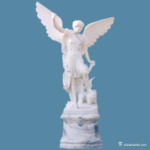 Quality Western Style Marble Stone Carving Sculpture Warrior Figure Corrosion Resistance wholesale