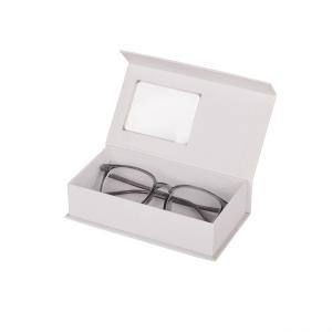 Quality Customized Eyewear Packaging Box , White Hard Cardboard Sunglasses Box wholesale