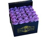 Embossed FSC Cardboard Flower Packaging Box 200gsm Square