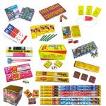 Chinese 0.8 Inch 16 25 36 49 88 100 Shots Module Cake Fireworks Gypsum