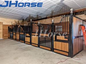 Quality Permanent Equine Bamboo Wood European Horse Stalls 3D Design wholesale