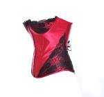sexy hot red lace corset braless bustier with straps