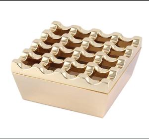 Quality Small Unique Luxury 16 Grids Stainless Steel Square Cigarette Ashtray wholesale
