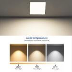Aluminum Frameless IP44 Square Surface 18W 24W 36W 48W Led Panel Light
