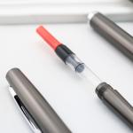 Grey Metal Calligraphy Brush Pen Fountain Pen Style Soft Tip Brush Pen