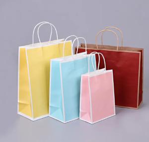 Quality Custom Logo Reusable Paper Bags Boutique Paper Bags For Retail Stores With Handle wholesale