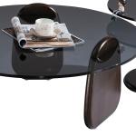 Contemporary Minimalist Design Small Tea & Coffee Table Modern Glass Round Style