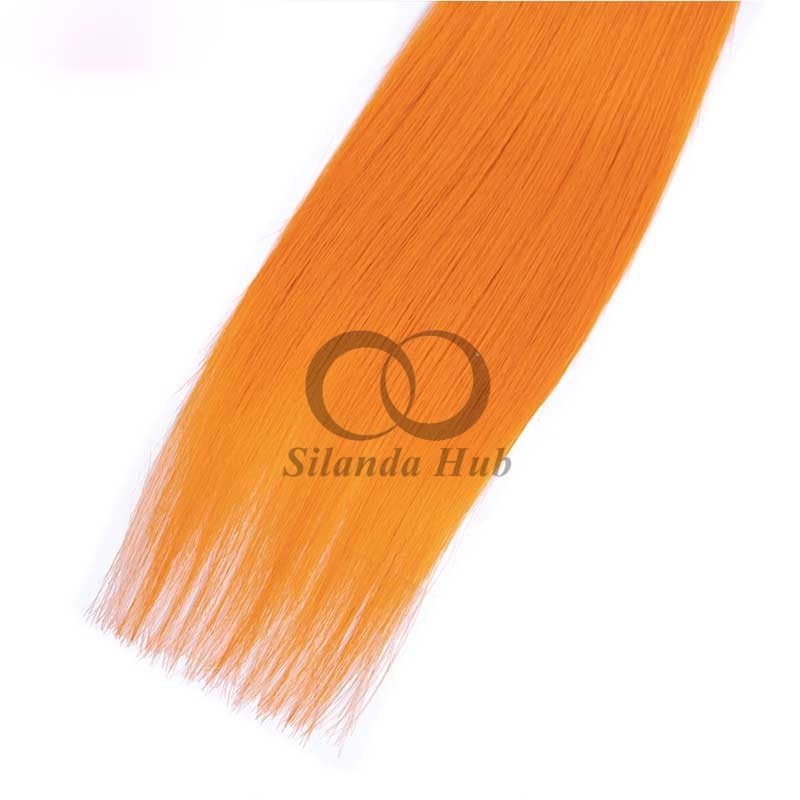 #T1B/Orange Straight Remy Human Hair Bundles Sew In Weave Bundles Brazilian Bundle Deals